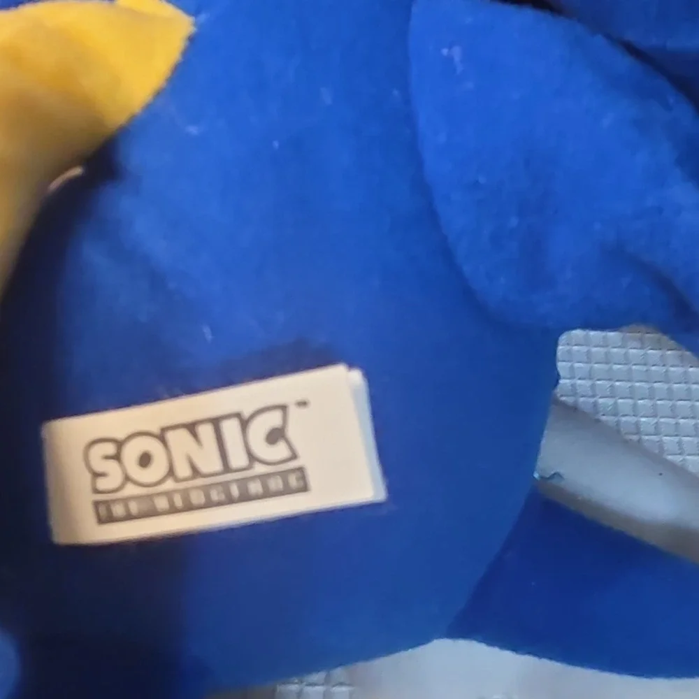Sonic the Hedgehog Medium Blue Plush Stuffed Animal Washable Toy‎